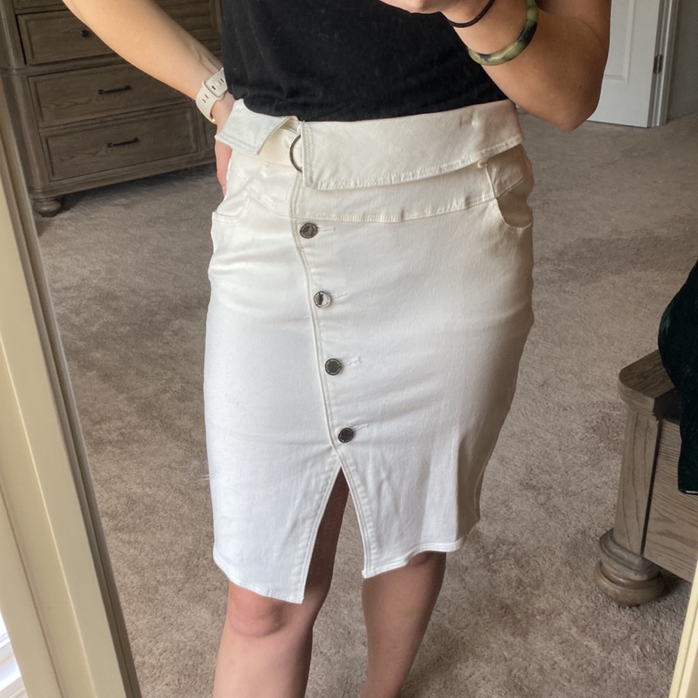 white midi skirt
